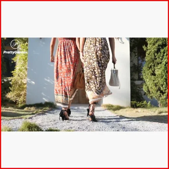 Summer Maxi Dress Floral V Neck Cap Sleeves Boho High Low Flowy Midi - Picture 7 of 7